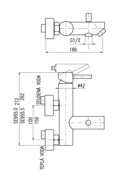 Смеситель для ванны Rav Slezak Seina SE954.5Z. Фото 2
