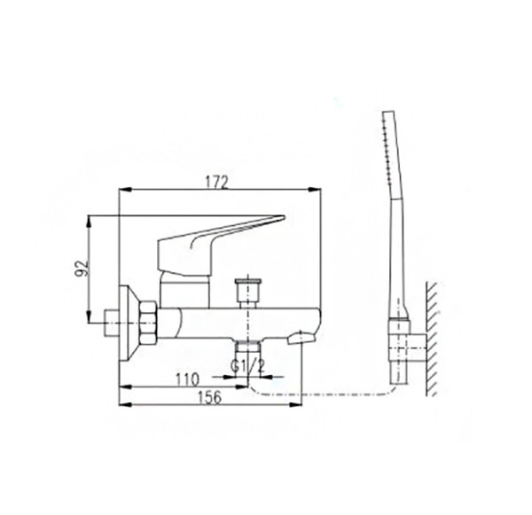 Смеситель для ванны Rav Slezak Victoria VI254.5/1. Фото 2