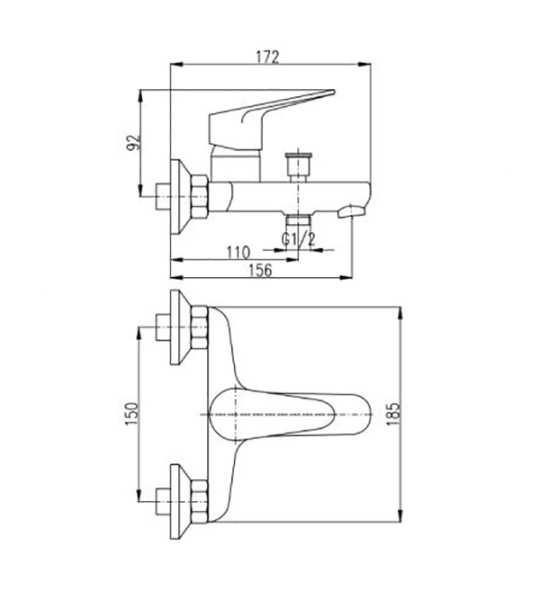 Смеситель для ванны Rav Slezak Victoria VI254.5. Фото 2