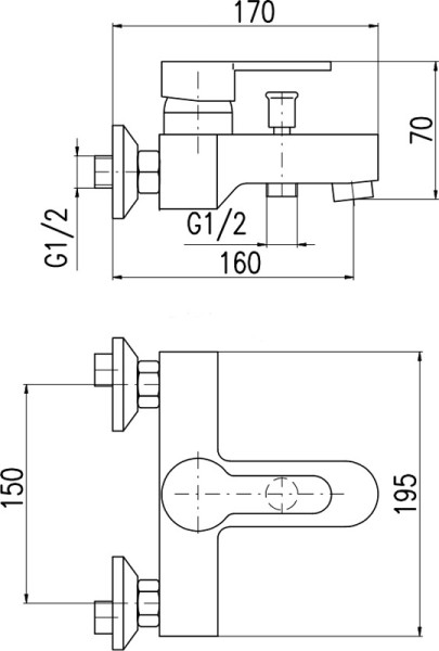 Смеситель для ванны Rav Slezak Zambezi ZA054.5. Фото 2