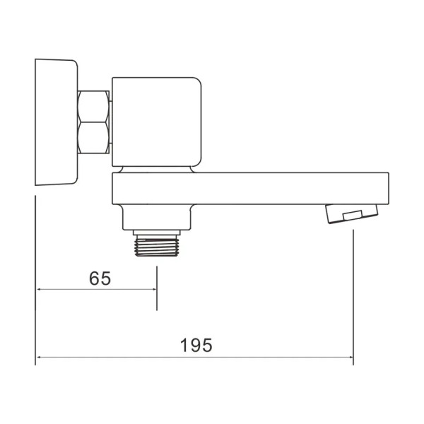 Смеситель для ванны Rose R1002, хром. Фото 2