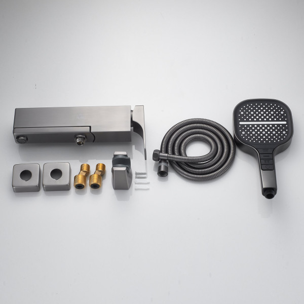 Смеситель для ванны Rose R1002T, оружейная сталь. Фото 3