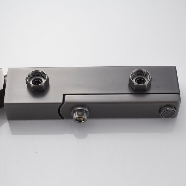 Смеситель для ванны Rose R1002T, оружейная сталь. Фото 4