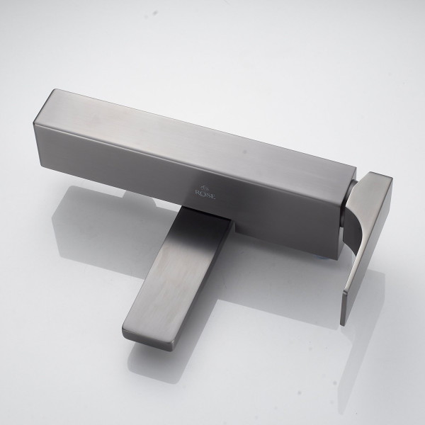 Смеситель для ванны Rose R1002T, оружейная сталь. Фото 5