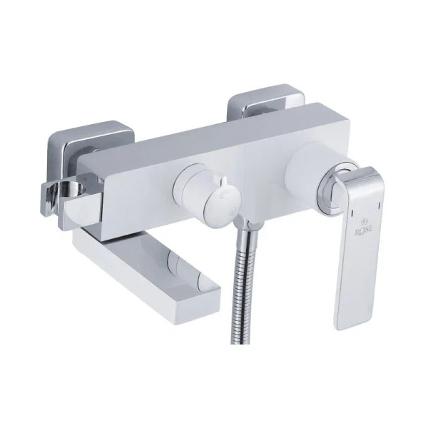 Смеситель для ванны Rose R1402F, белый/хром. Фото 1