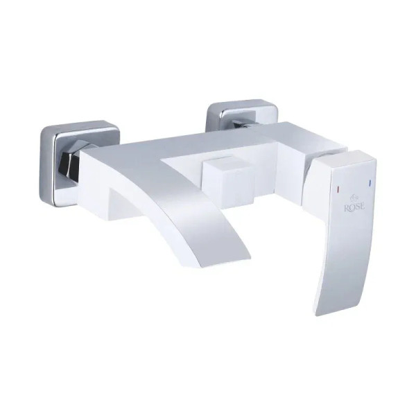 Смеситель для ванны Rose R1502F, белый/хром. Фото 1