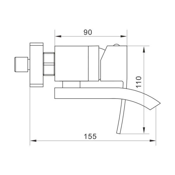 Смеситель для ванны Rose R1552F, белый/хром. Фото 2