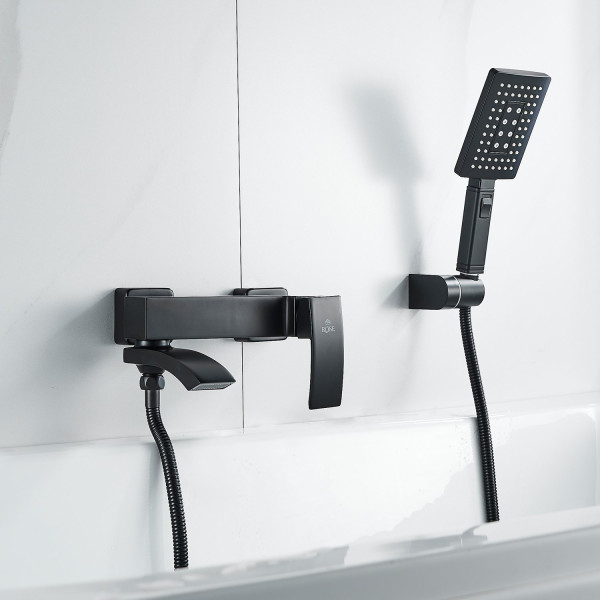 Смеситель для ванны Rose R1552H, черный. Фото 4