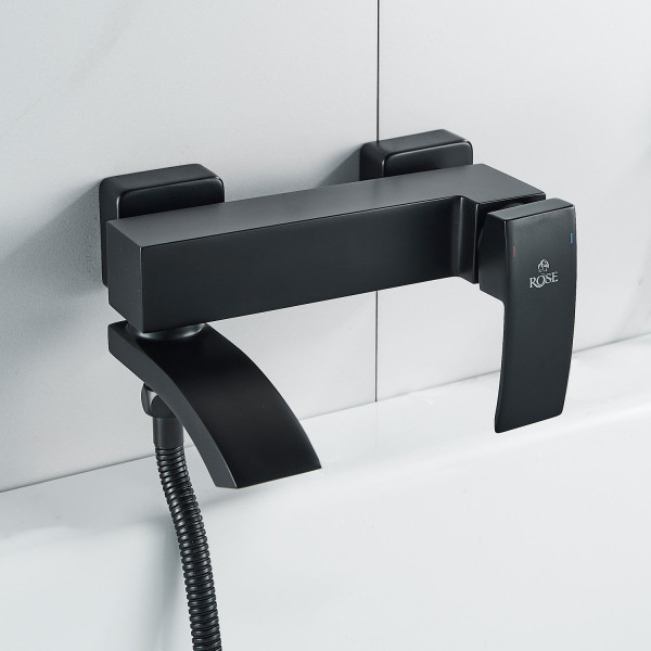 Смеситель для ванны Rose R1552H, черный. Фото 5