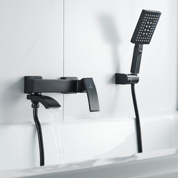 Смеситель для ванны Rose R1552H, черный. Фото 8