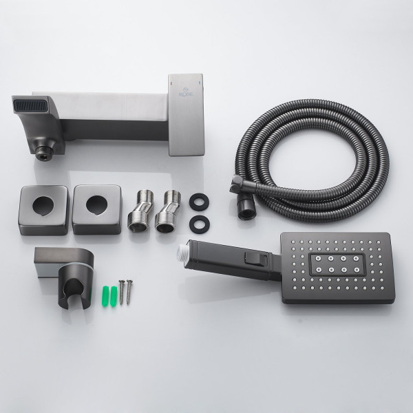 Смеситель для ванны Rose R1552T, пепельный. Фото 5