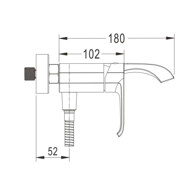 Смеситель для ванны Rose R1702, хром. Фото 2
