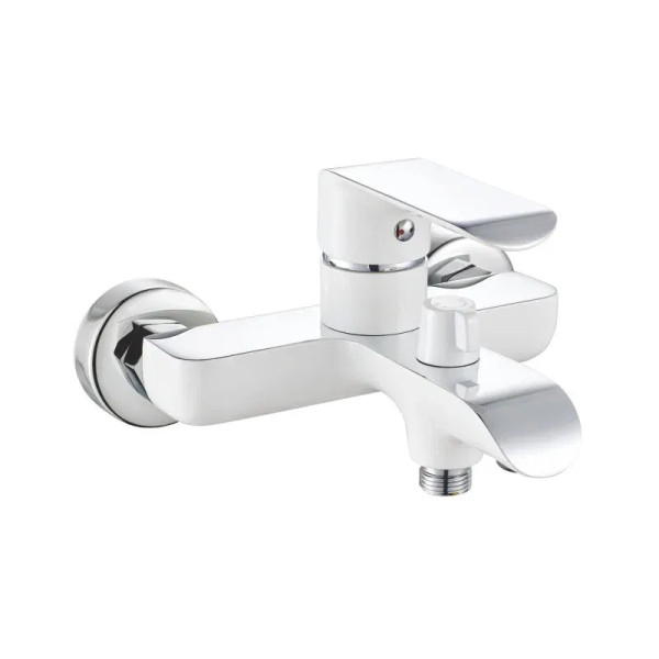 Смеситель для ванны Rose R2102F, белый/хром. Фото 1