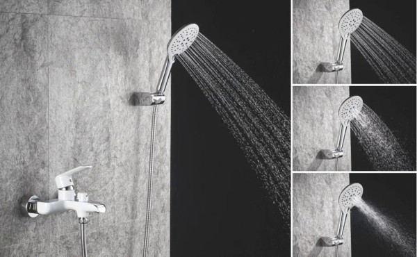 Смеситель для ванны Rose R2102F, белый/хром. Фото 3