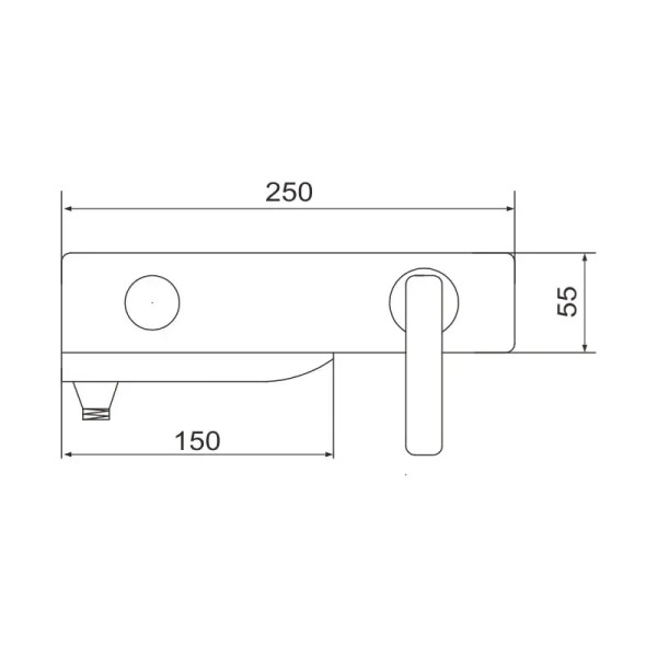 Смеситель для ванны Rose R2702H, черный. Фото 2