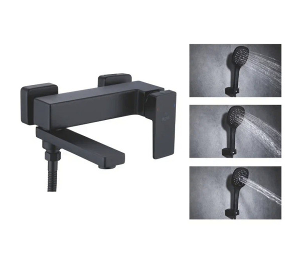 Смеситель для ванны Rose R2802H, черный. Фото 1