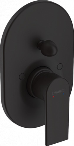 Смеситель для ванны с душем Hansgrohe Vernis Shape, матовый чёрный (71458670). Фото 1