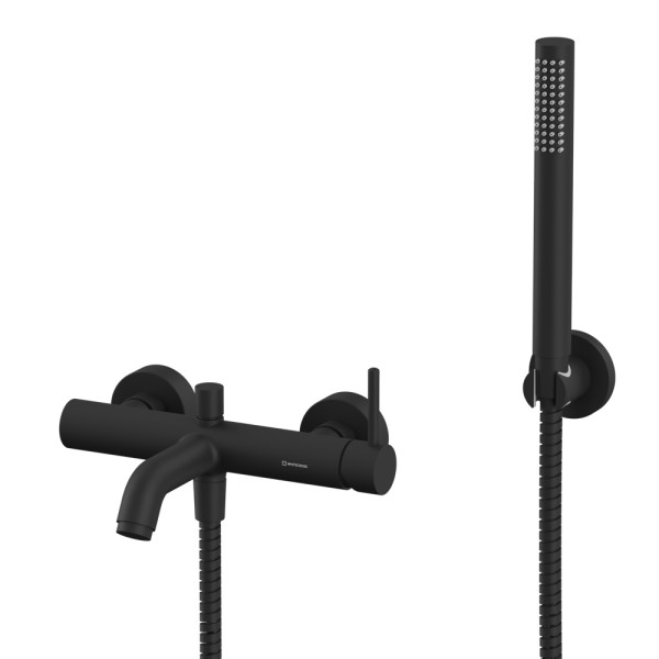 Смеситель для ванны с душевым комплектом WHITECROSS Y Y1231BL (черный мат). Фото 1