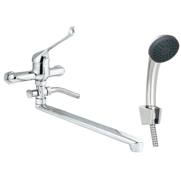 Смеситель для ванны с хирургической ручкой Славен СЛ-ОД-Х31, хром. Фото 1