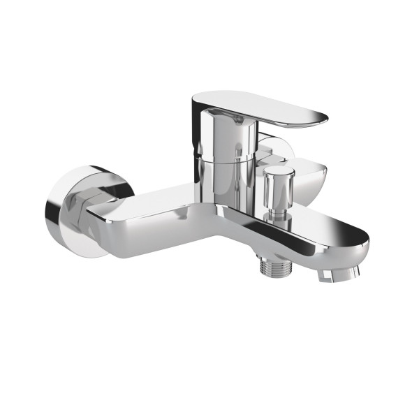 Смеситель для ванны с коротким изливом AZARIO LEYA, хром (AZ-15920501). Фото 1