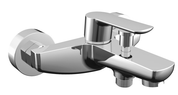 Смеситель для ванны с коротким изливом AZARIO SEVIO, хром (AZ-15950501). Фото 1