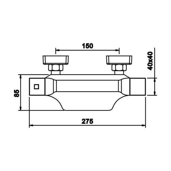 Смеситель для ванны с термостатом Rose R3702H, черный. Фото 2
