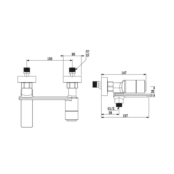 Смеситель для ванны Savol S-601831, хром. Фото 2