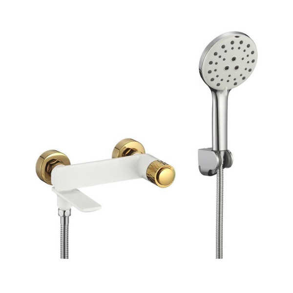 Смеситель для ванны Savol S-601831WB, белый/золото. Фото 1