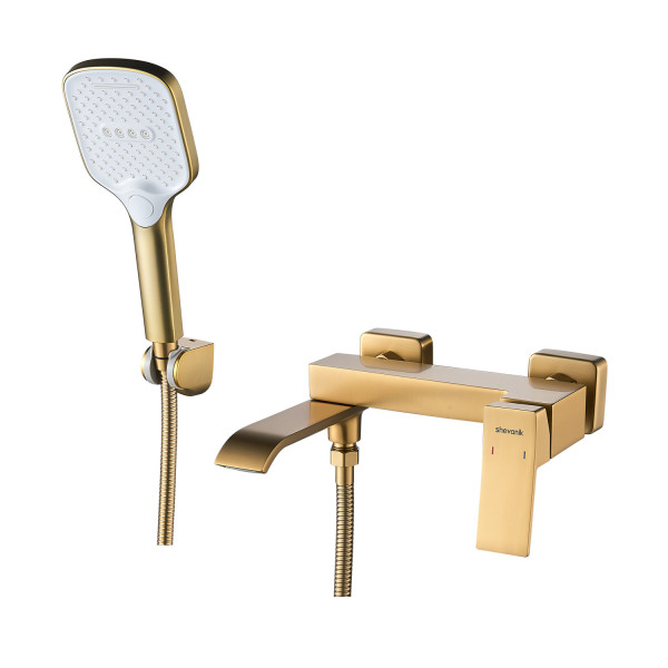 Смеситель для ванны Shevanik S4002G, золотой сатин. Фото 1