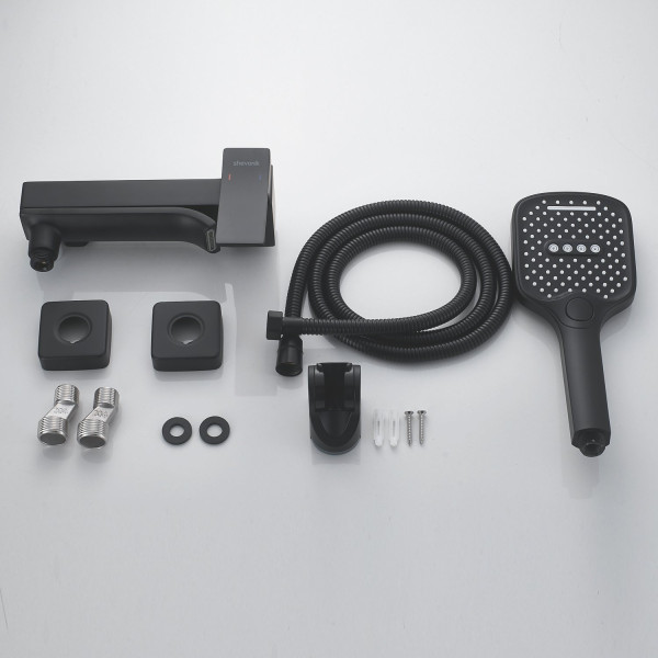 Смеситель для ванны Shevanik S4002H, черный. Фото 3