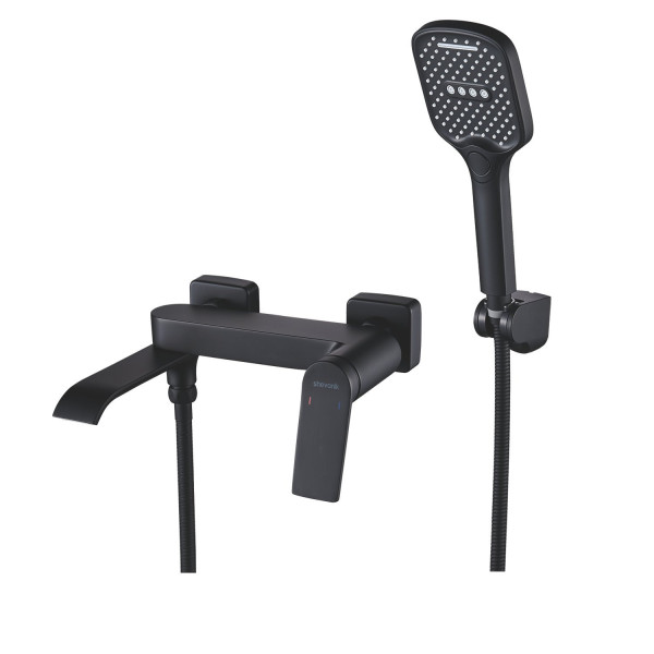 Смеситель для ванны Shevanik S4102H, черный. Фото 1