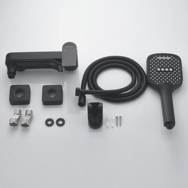 Смеситель для ванны Shevanik S4102H, черный. Фото 3