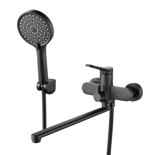 Смеситель для ванны Shevanik S4322H, черный. Фото 1