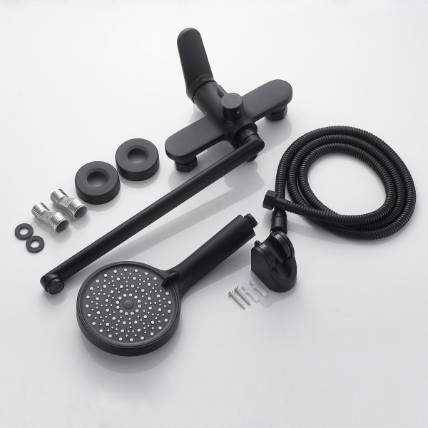 Смеситель для ванны Shevanik S4322H, черный. Фото 3