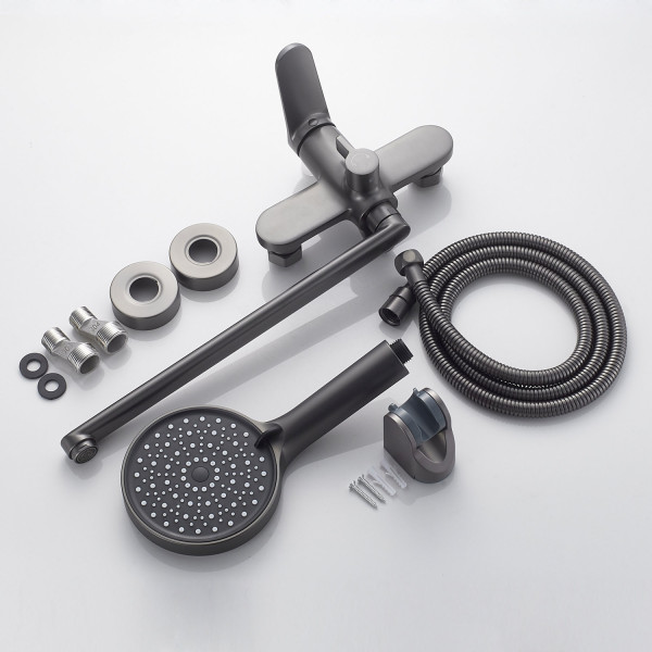 Смеситель для ванны Shevanik S4322T, оружейная сталь. Фото 3