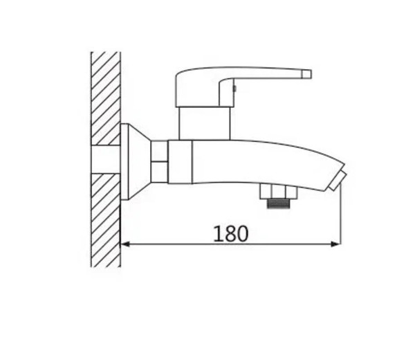 Смеситель для ванны Shevanik S5002, хром. Фото 2