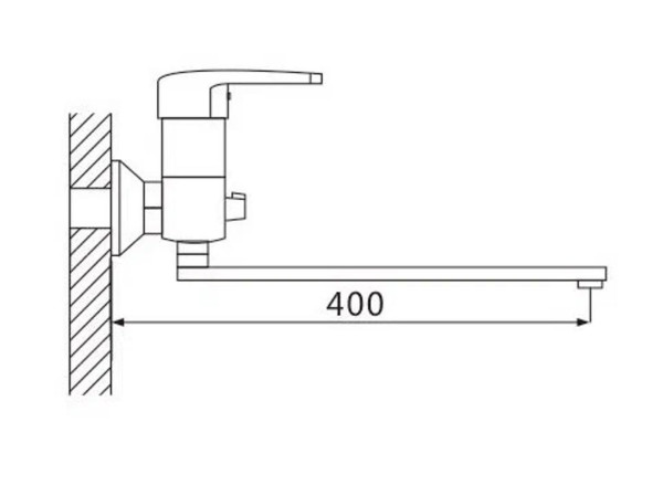 Смеситель для ванны Shevanik S5022, хром. Фото 2