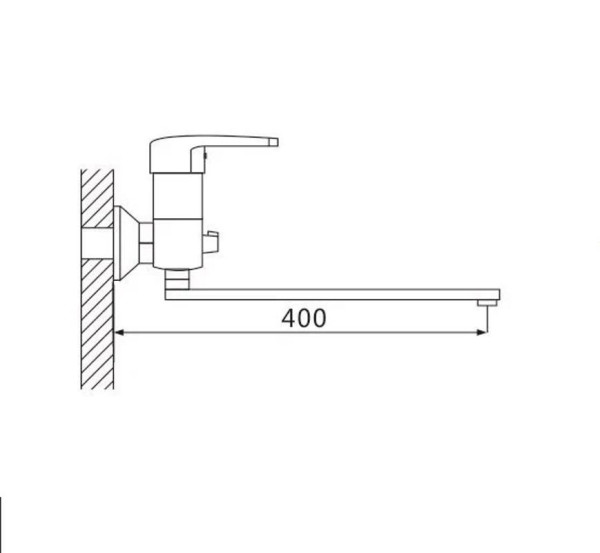 Смеситель для ванны Shevanik S5022F, белый/хром. Фото 2