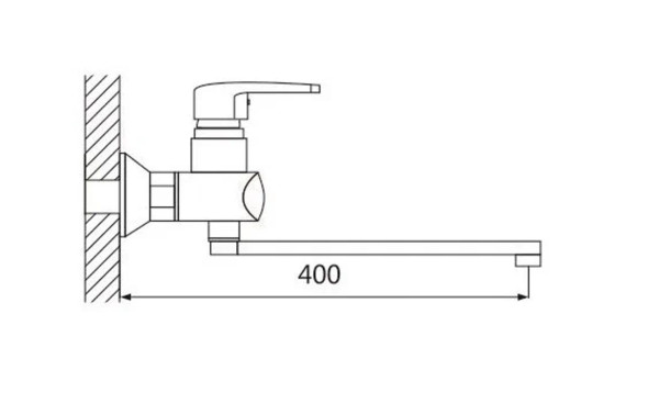Смеситель для ванны Shevanik S5072, хром. Фото 2