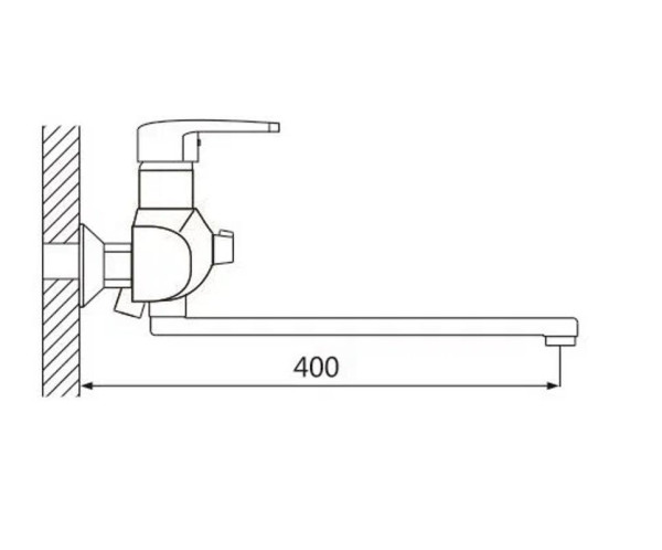 Смеситель для ванны Shevanik S5122, хром. Фото 2