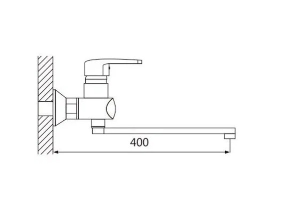 Смеситель для ванны Shevanik S5172, хром. Фото 2