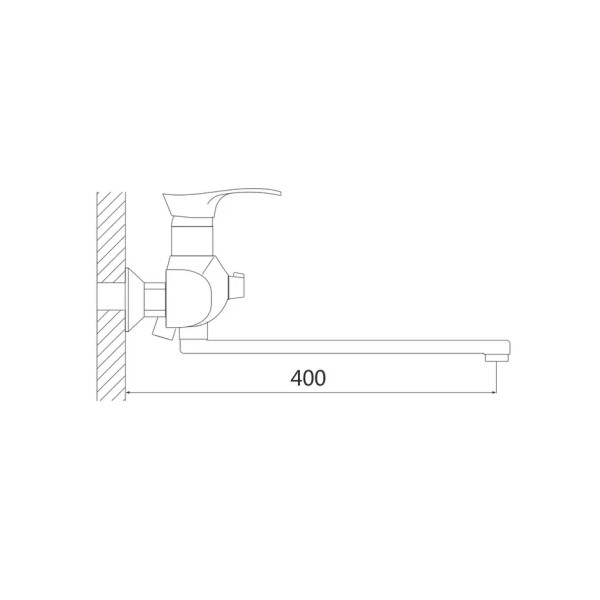 Смеситель для ванны Shevanik S5222, хром. Фото 2