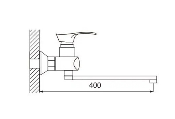 Смеситель для ванны Shevanik S5272, хром. Фото 2