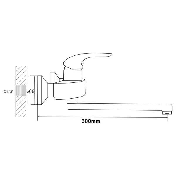 Смеситель для ванны Shevanik S5502, хром. Фото 2