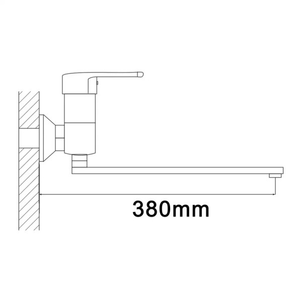 Смеситель для ванны Shevanik S5622, хром. Фото 2