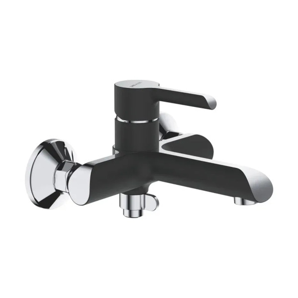 Смеситель для ванны Shevanik S6002H, черный/хром. Фото 1