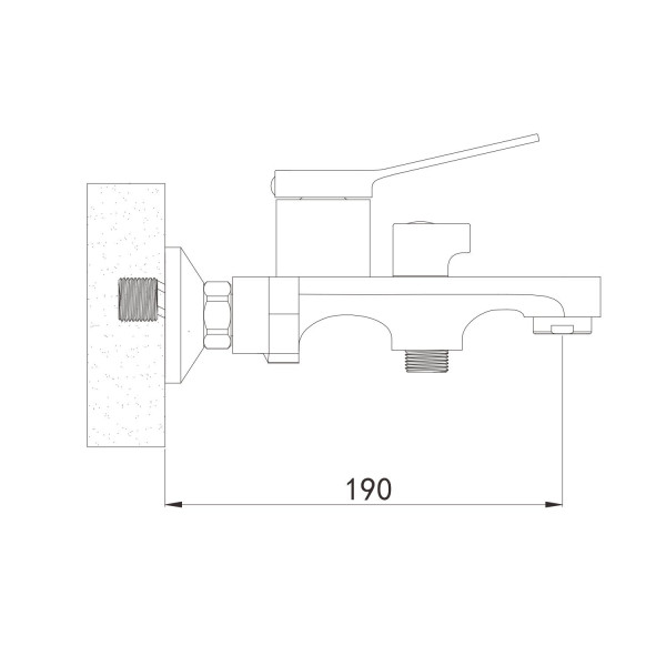 Смеситель для ванны Shevanik S6202, хром. Фото 2