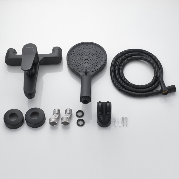 Смеситель для ванны Shevanik S6202H, черный. Фото 3