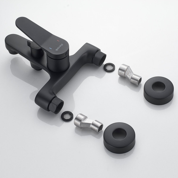 Смеситель для ванны Shevanik S6202H, черный. Фото 4