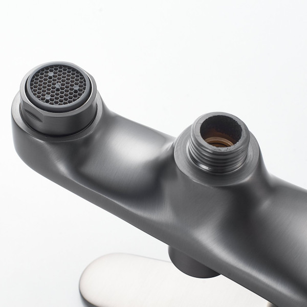 Смеситель для ванны Shevanik S6202T, оружейная сталь. Фото 5